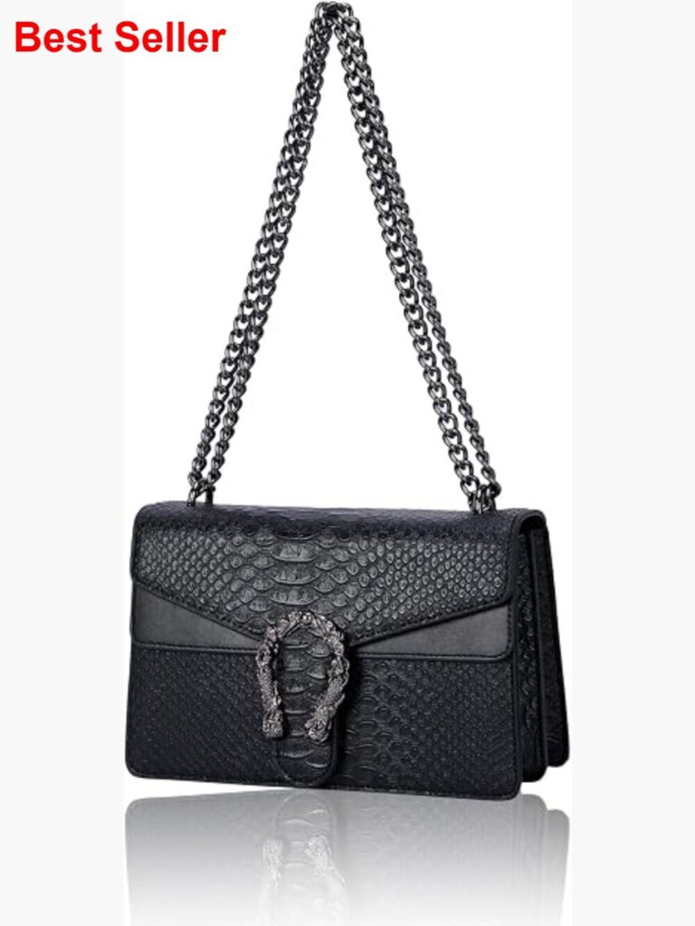 Vintage Snake Print PU Leather Crossbody Satchel Bag